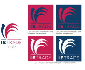 Logo et charte IE Trade société de conseil et stratégie en commerce international